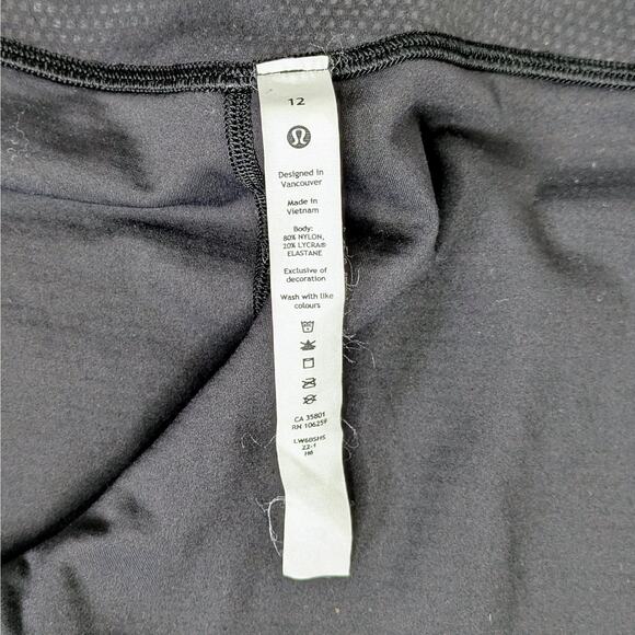 Lululemon Capris Align High Rise Crop 21 Womens 12 Gray Polka Squat Emboss Black - Picture 8 of 9